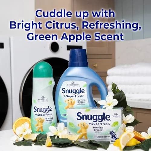 Snuggle SuperFresh Dryer Sheets Morning Breeze 200 Count | Fights Odor & Static, Softens Fabric thumbnail 9