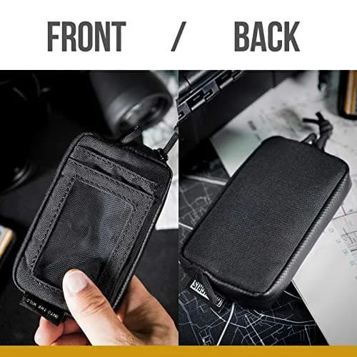 ONETIGRIS Tactical Front Pocket Wallet Zipper Coin Pouch with ID Window 10cm (3.9in) | Minimalist Nylon Organizer thumbnail 4