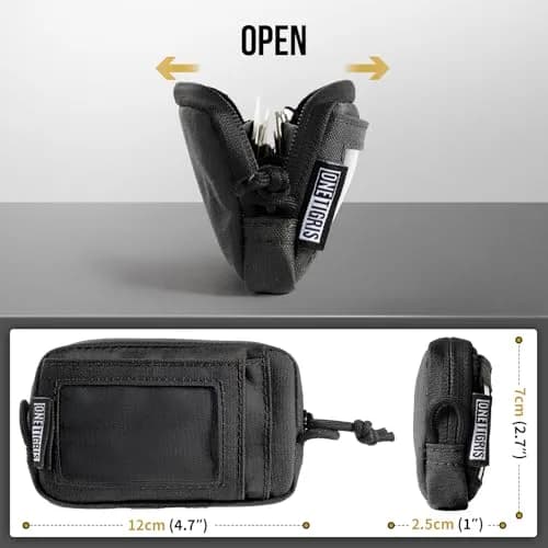 ONETIGRIS Tactical Front Pocket Wallet Zipper Coin Pouch with ID Window 10cm (3.9in) | Minimalist Nylon Organizer thumbnail 5