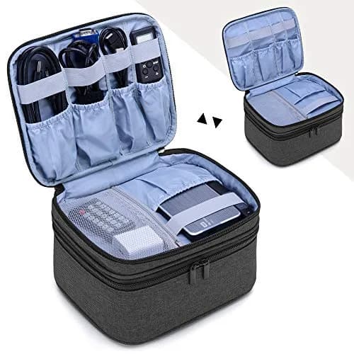 LUXJA Black Carrying Bag for Mini Projector & Accessories | Compact Portable Case with Padding (9.75" x 8.25" x 6.5") thumbnail 2