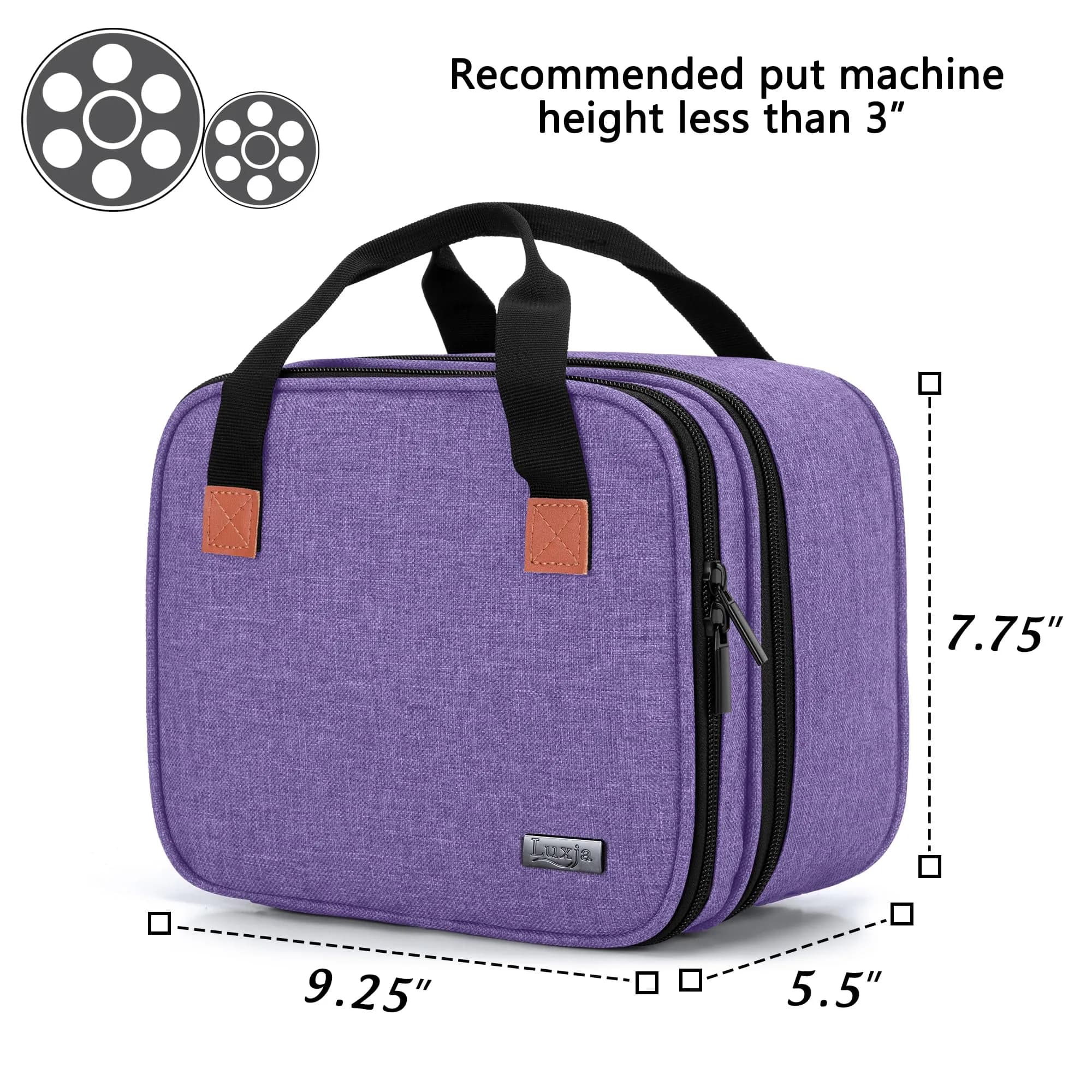 LUXJA Purple Carrying Bag Compatible with DR.J Mini Projector & Accessories | Portable Padded Case - view 5