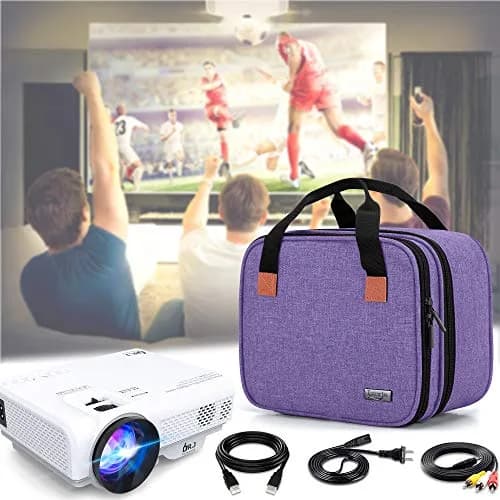 LUXJA Purple Carrying Bag Compatible with DR.J Mini Projector & Accessories | Portable Padded Case thumbnail 7