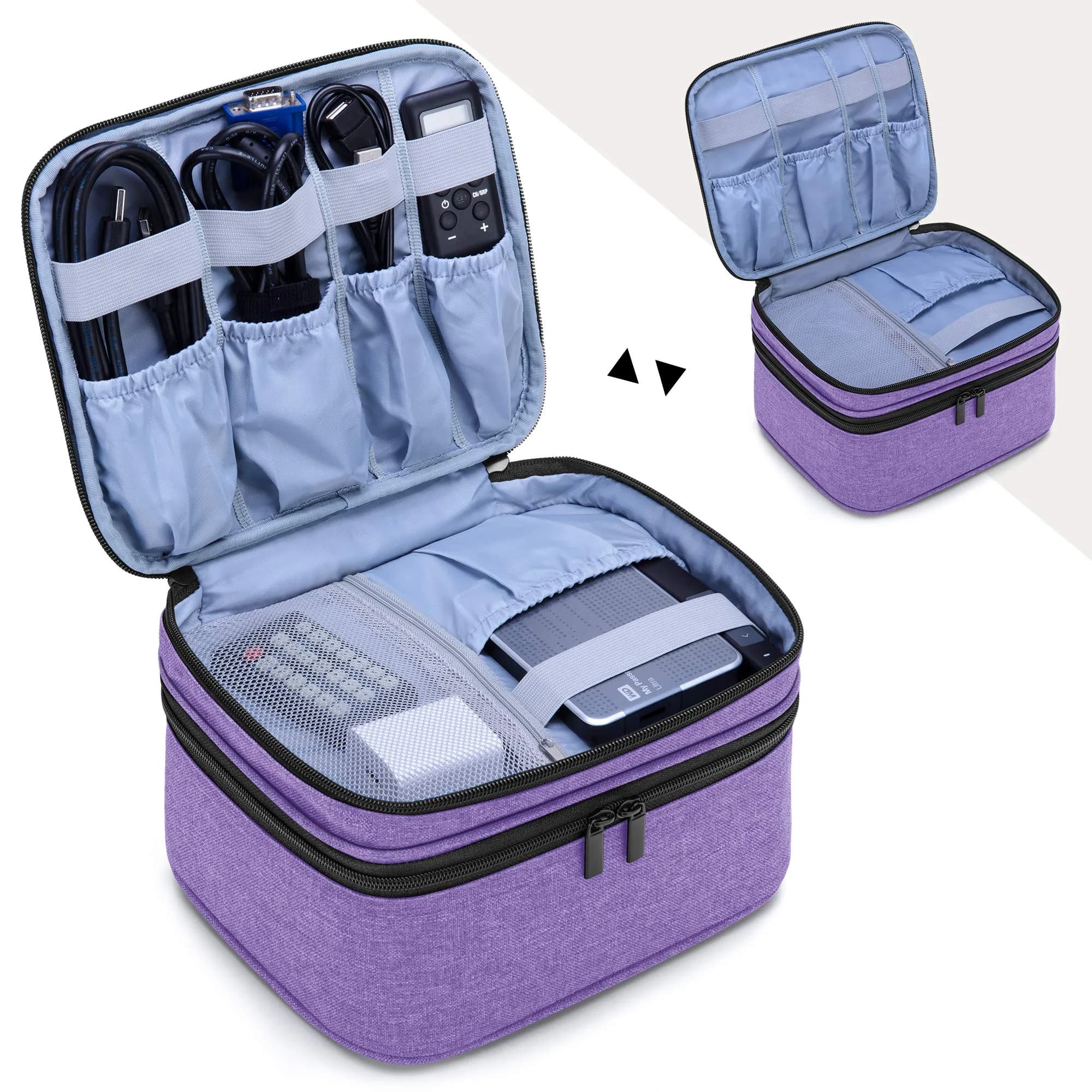 LUXJA Purple Carrying Bag Compatible with DR.J Mini Projector & Accessories | Portable Padded Case - view 2