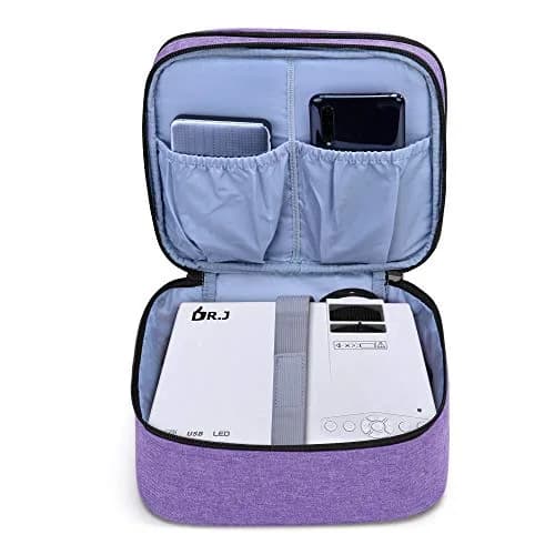 LUXJA Purple Carrying Bag Compatible with DR.J Mini Projector & Accessories | Portable Padded Case thumbnail 3