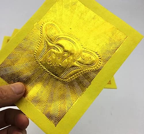 ZEESTAR BLESS Chinese Joss Paper Gold Foil Bamboo Rectangular 12.95cm x 9.91cm (5.1 x 3.9 inches) Pack of 100 | Traditional Ancestor Offering thumbnail 3