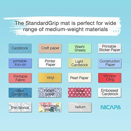 NICAPA Standard Grip Cutting Mat for Silhouette Portrait 8x12 inch (3 Mats) | Ideal Tackiness for Medium-Weight Materials thumbnail 3