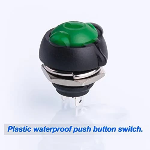 Awpeye 15PCS 12mm Waterproof Momentary Push Button Switch, 5 Colors | 3A 200V AC-OFF-ON thumbnail 5
