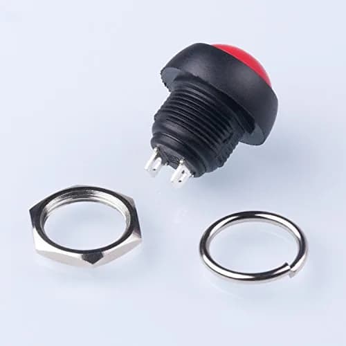 Awpeye 15PCS 12mm Waterproof Momentary Push Button Switch, 5 Colors | 3A 200V AC-OFF-ON thumbnail 3