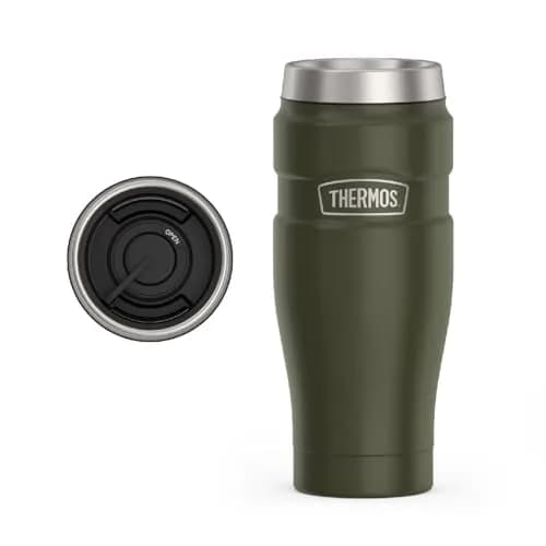 THERMOS Stainless King 16oz Tumbler - Army Green | Keeps Drinks Hot 7 Hrs, Cold 18 Hrs thumbnail 1
