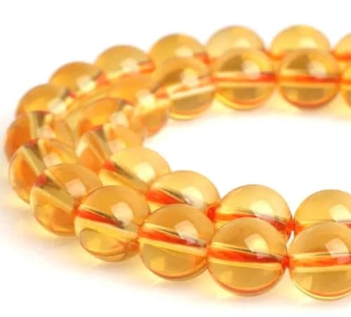 Adabele Natural Citrine Crystal Beads 8mm | Genuine Gemstone for Jewelry & Crafts thumbnail 1