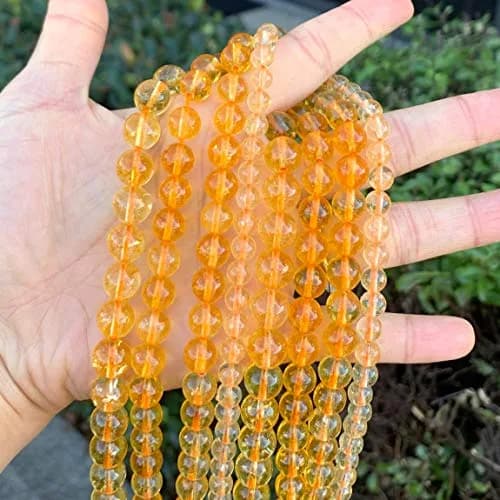 Adabele Natural Citrine Crystal Beads 8mm | Genuine Gemstone for Jewelry & Crafts thumbnail 5