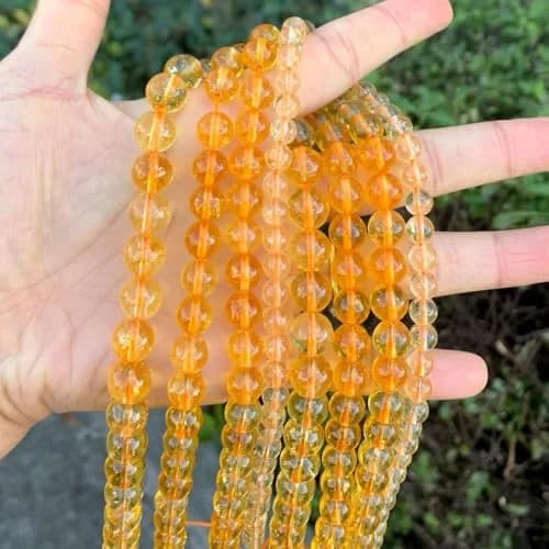 Adabele Natural Citrine Crystal Beads 8mm | Genuine Gemstone for Jewelry & Crafts thumbnail 2