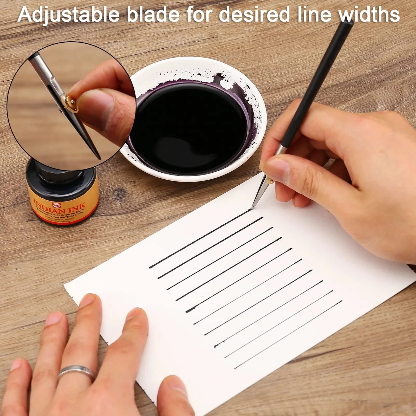 LOONENG Ruling Pen for Masking Fluid, Fine Line Drawing & Calligraphy 1 Count (Pack of 1) - view 4