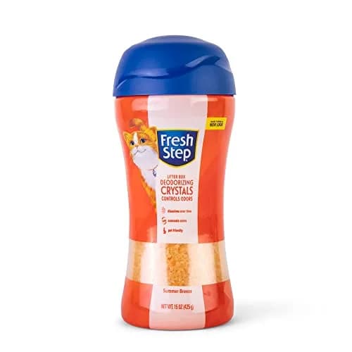 Fresh Step Cat Litter Crystals Deodorizer, Summer Breeze Scent, 425 g (15 Ounce) | Odor Control for Litter Boxes thumbnail 1