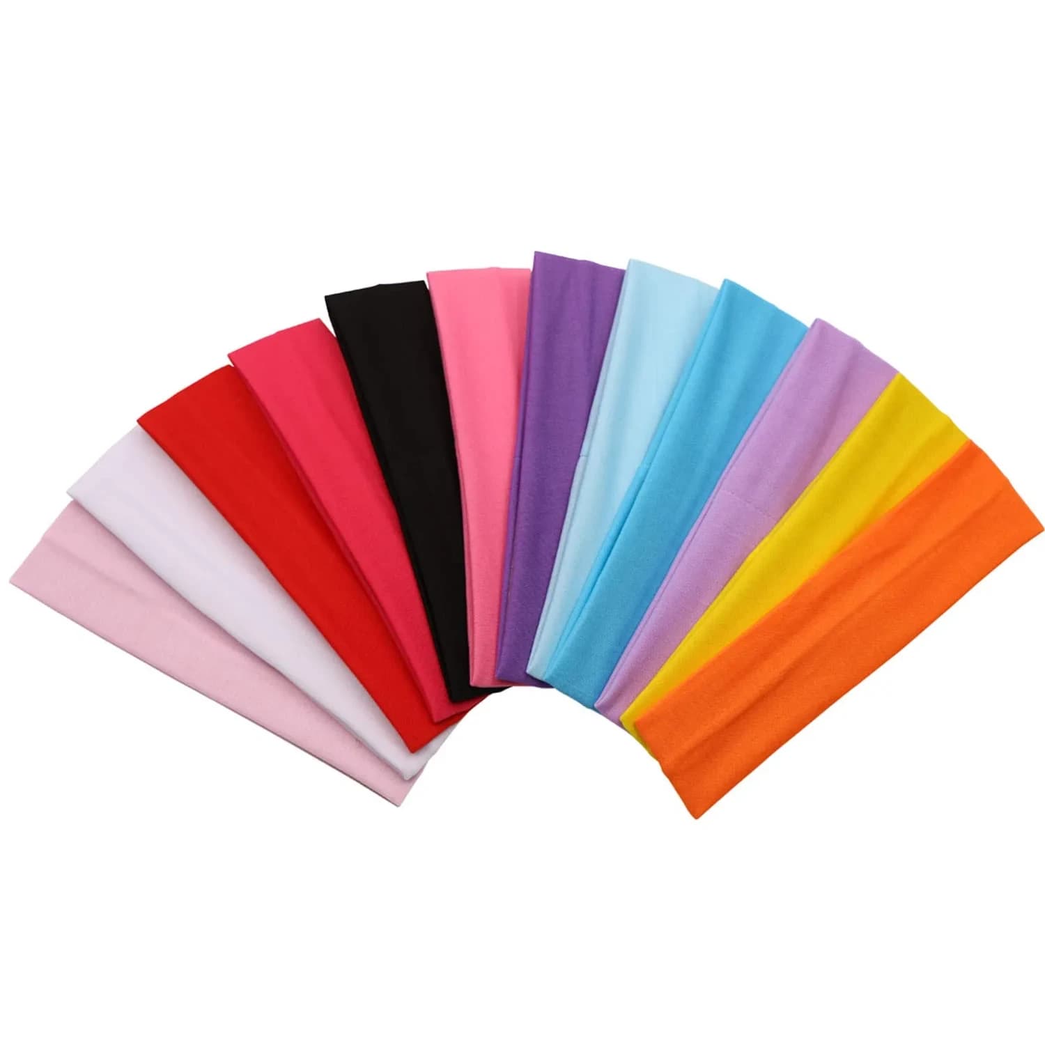 Zapire Soft Stretchy Elastic Headbands - 12 Pack Multi-Colored Hair Wraps for Women & Girls | 4.8cm Wide - main product image