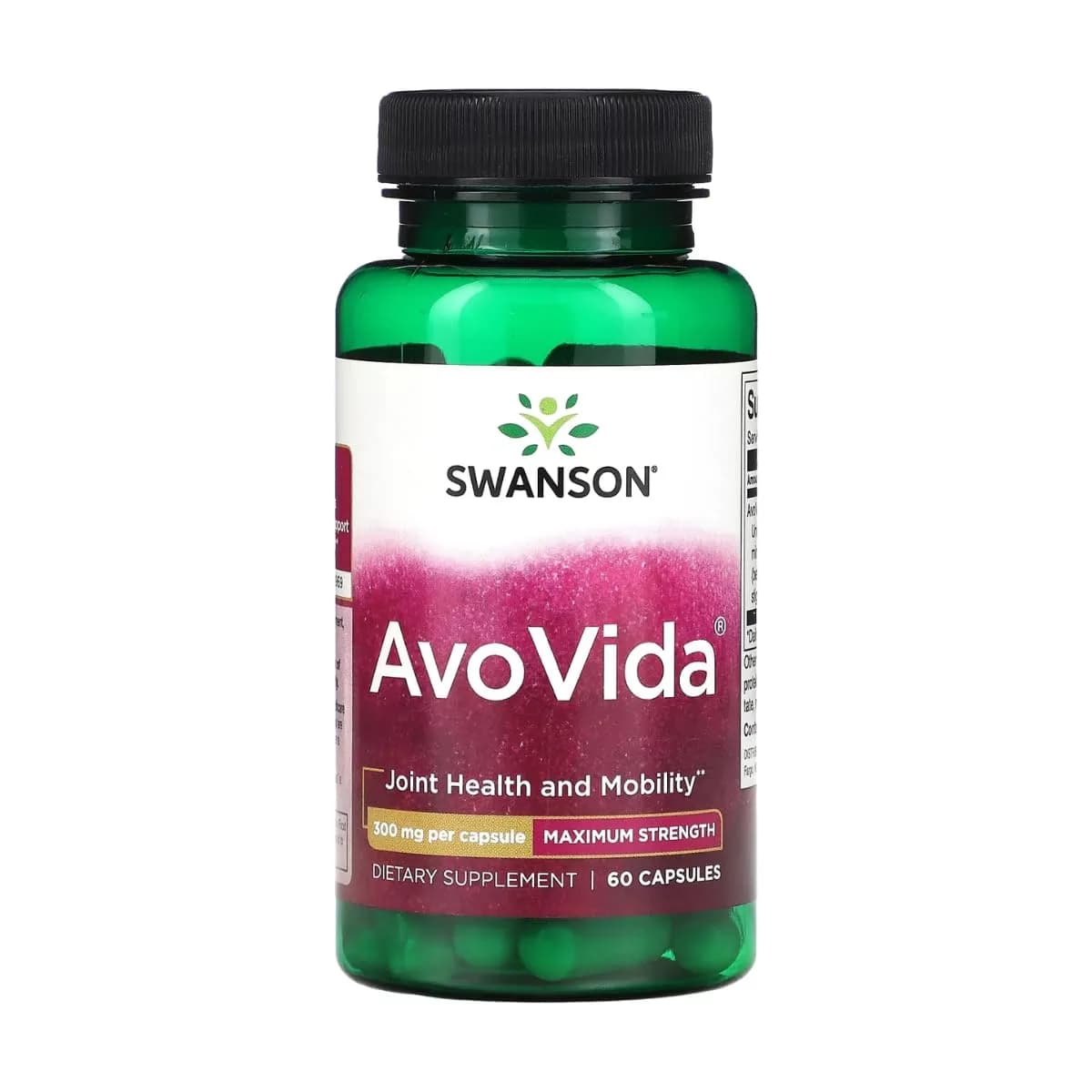 Swanson AvoVida Joint Health Supplement 300 mg 180 Capsules (Pack of 3) | Supports Joint Tissues, Cartilage, and Mobility Using Natural Ingredients — Capsule