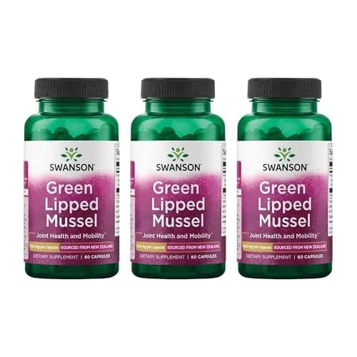 Swanson Green Lipped Mussel 500mg (180 Capsules) | Supports Joint Health & Mobility thumbnail 1