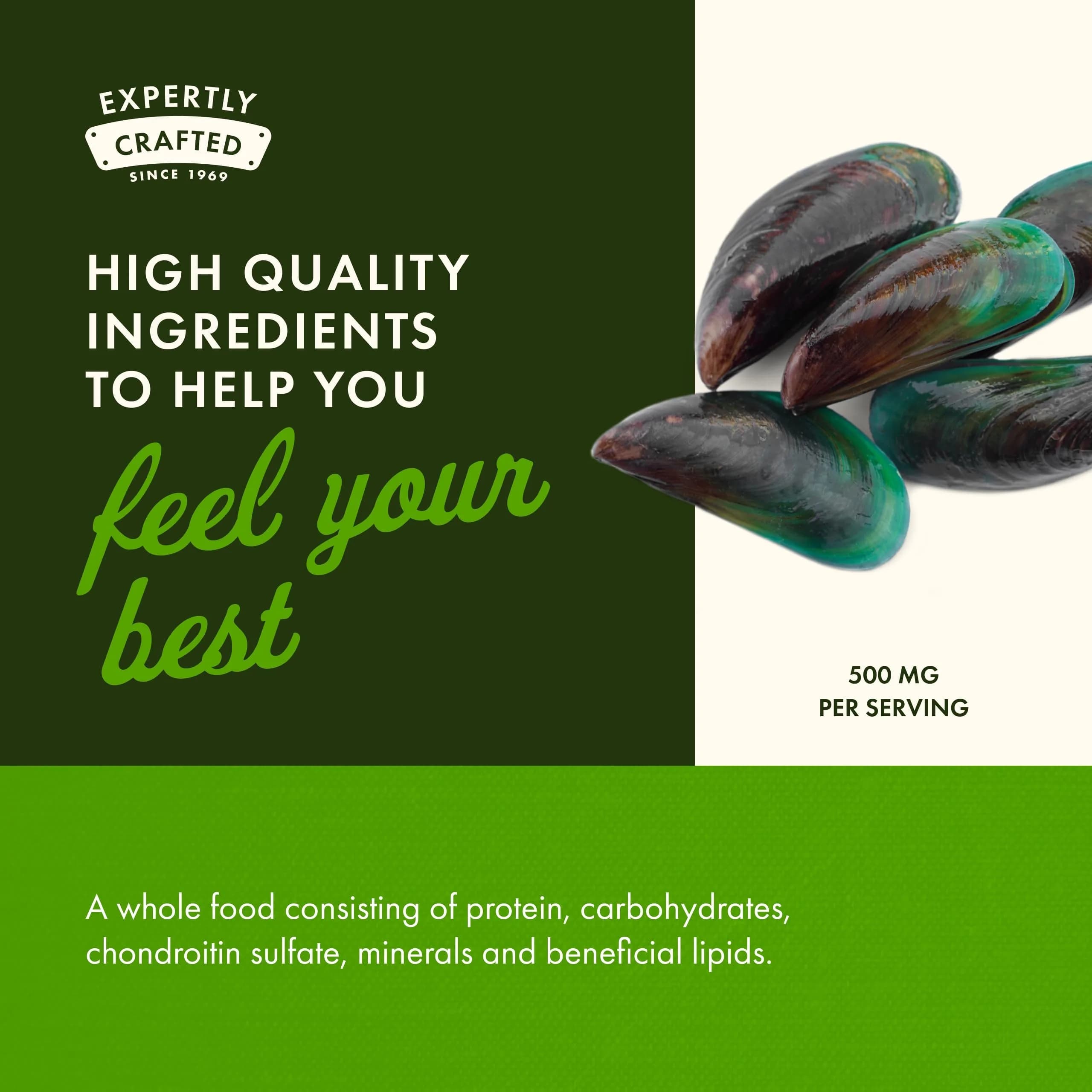 Swanson Green Lipped Mussel 500mg (180 Capsules) | Supports Joint Health & Mobility - view 5