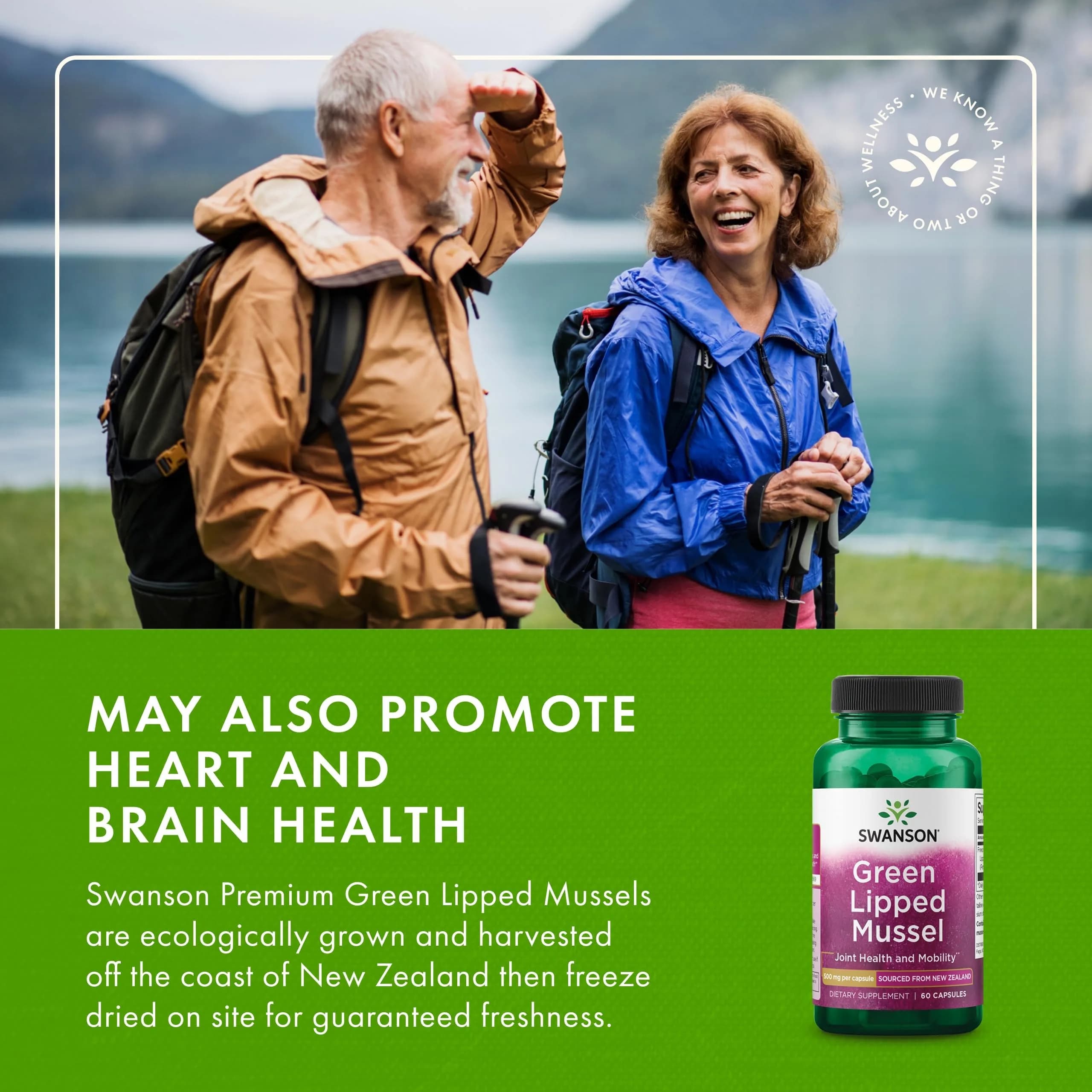 Swanson Green Lipped Mussel 500mg (180 Capsules) | Supports Joint Health & Mobility - view 6