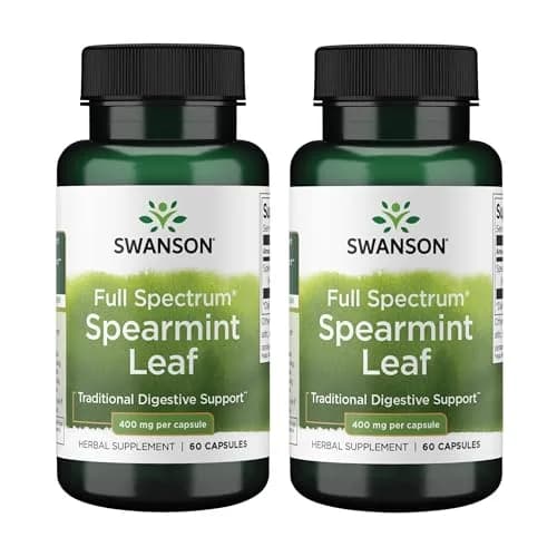 Swanson Spearmint Leaf Full Spectrum 400 mg 120 Capsules (2 Pack) | Digestive Health Support thumbnail 1
