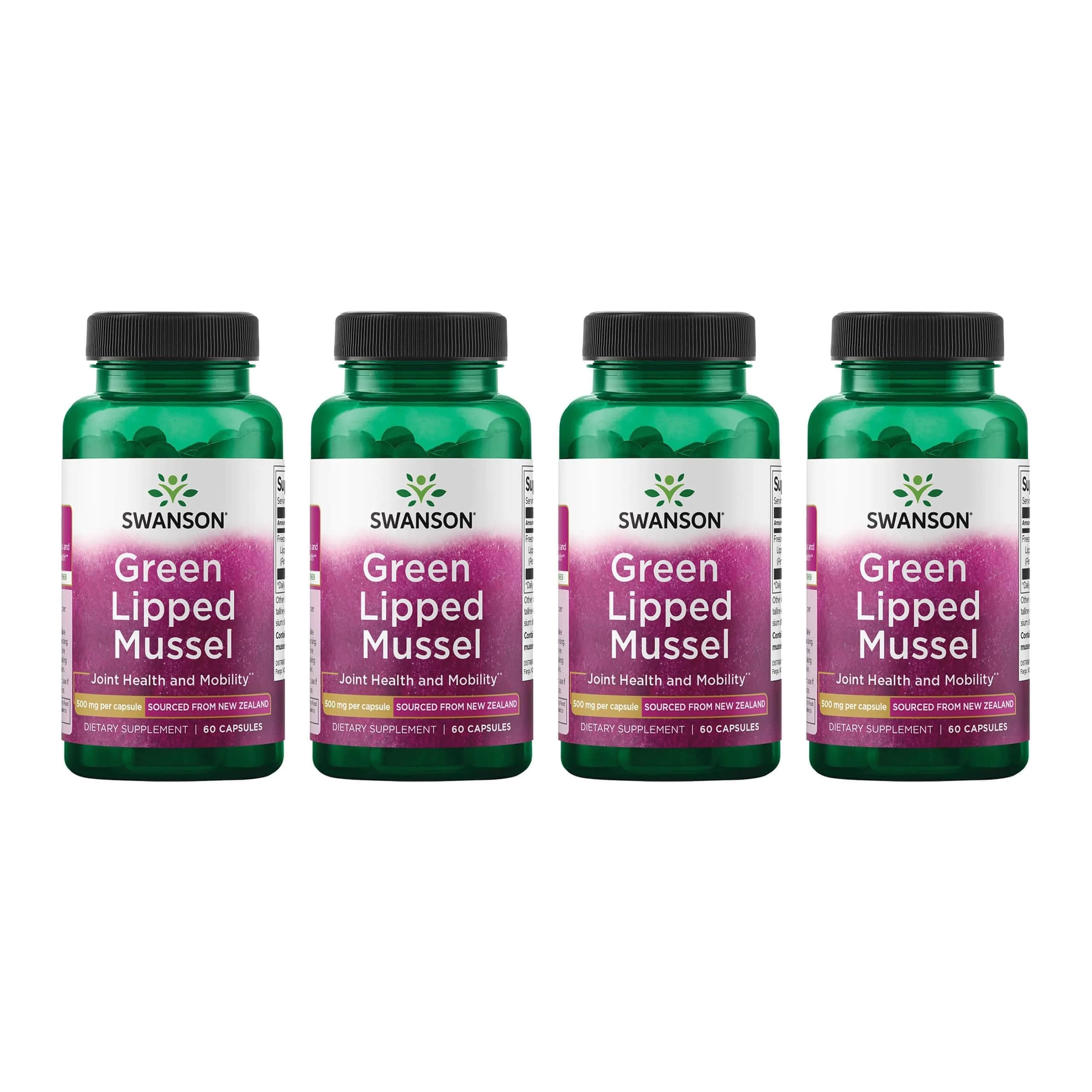 Swanson Green Lipped Mussel 500mg Capsules (240 Count) | New Zealand Joint Health & Mobility Supplement — Capsule
