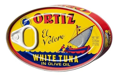 Ortiz White Tuna in Olive Oil, Fresh Tender Slices, Spanish Wild Caught Tuna, High in Protein and Omega 3 Fats, Excellent in Salad, Pasta or Sandwiches - No Need to Add Mayo, 3.95oz Can (Pack of 6) thumbnail 3