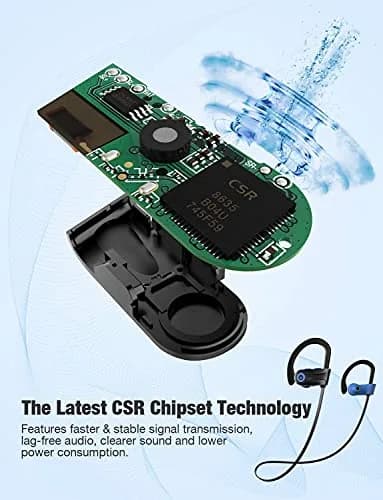 Otium Wireless Sports Earbuds Bluetooth 4.1 IPX7 Waterproof (Blue) | HD Stereo Sound with 9 Hrs Battery thumbnail 4