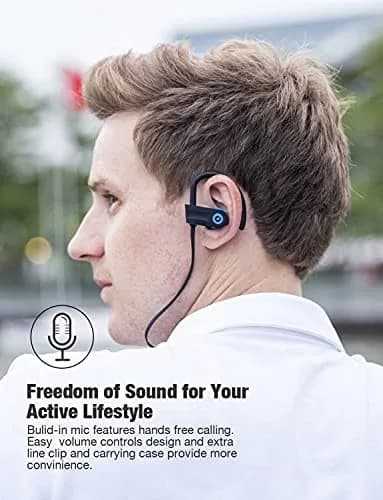 Otium Wireless Sports Earbuds Bluetooth 4.1 IPX7 Waterproof (Blue) | HD Stereo Sound with 9 Hrs Battery thumbnail 7