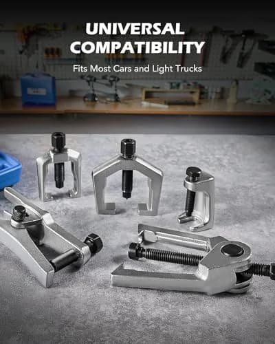 Orion Motor Tech Ball Joint Separator, Tie Rod End Tool Set, Pitman Arm Puller | Heavy-Duty Alloy, 5 Tools, Portable Case thumbnail 4
