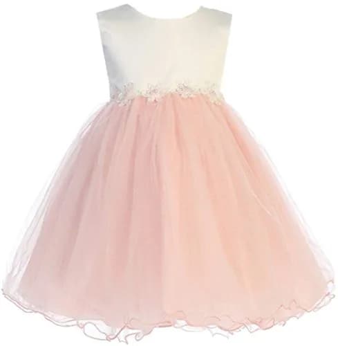 iGirlDress Blush Baby Girls Tulle Dress 6 Months | Christening & Party Formal (70-120 chars) thumbnail 1