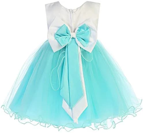 iGirlDress Blush Baby Girls Tulle Dress 6 Months | Christening & Party Formal (70-120 chars) thumbnail 2