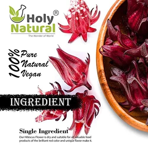 Holy Natural Hibiscus Sabdariffa Flower 200g | Edible Grade, Natural & Organic thumbnail 4