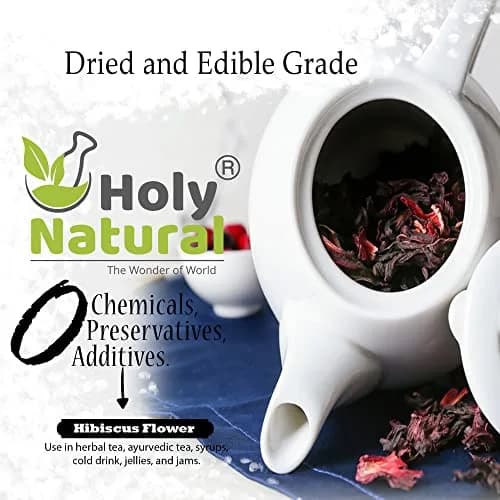 Holy Natural Hibiscus Sabdariffa Flower 200g | Edible Grade, Natural & Organic thumbnail 3