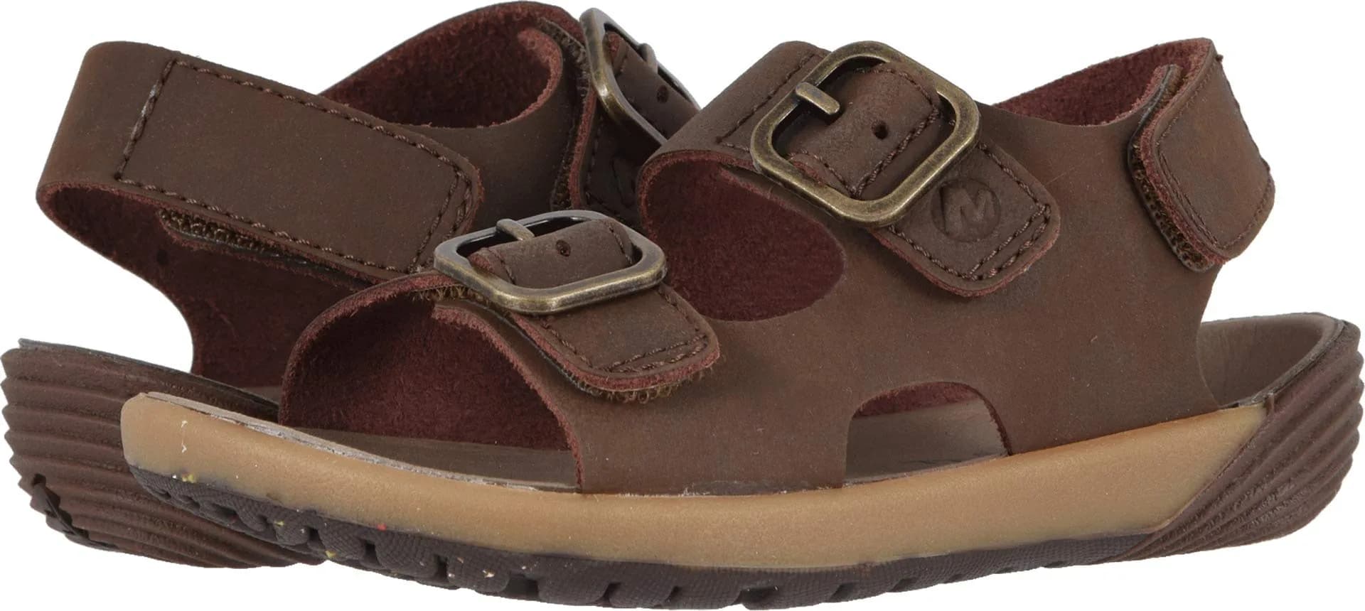 Merrell Bare Steps Sandal Brown 8.5 Wide | All-Terrain Support for Kids