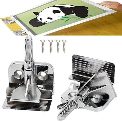 MS WGO Screen Printing Clamps 2PCS | Heavy-Duty Zinc Alloy Fixing Tool for Silk Screen Printing (70-120 chars) thumbnail 1