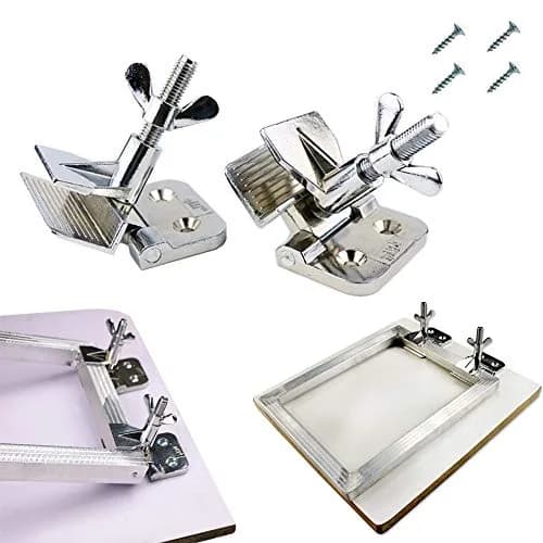 MS WGO Screen Printing Clamps 2PCS | Heavy-Duty Zinc Alloy Fixing Tool for Silk Screen Printing (70-120 chars) thumbnail 2