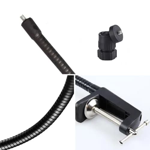 Etubby Webcam Stand Holder 27" Adjustable Gooseneck Desk Clamp Mount for Logitech Webcam C925X, C922, C930e, C930, C920, C615, Etc. (1/4" Threaded) thumbnail 5
