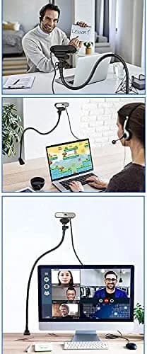 Etubby Webcam Stand Holder 27" Adjustable Gooseneck Desk Clamp Mount for Logitech Webcam C925X, C922, C930e, C930, C920, C615, Etc. (1/4" Threaded) thumbnail 6