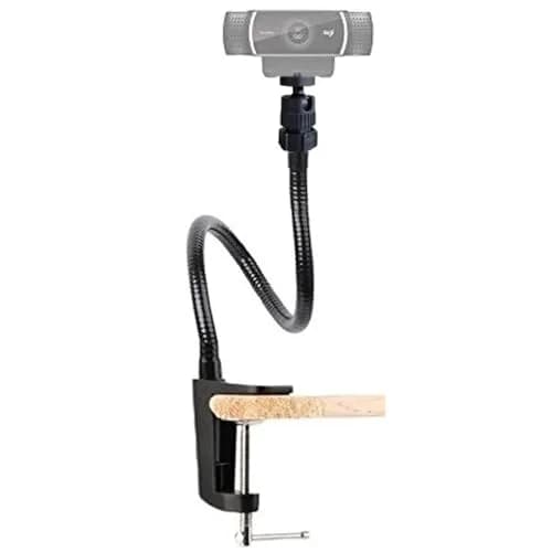 Etubby Webcam Stand Holder 27" Adjustable Gooseneck Desk Clamp Mount for Logitech Webcam C925X, C922, C930e, C930, C920, C615, Etc. (1/4" Threaded) thumbnail 8