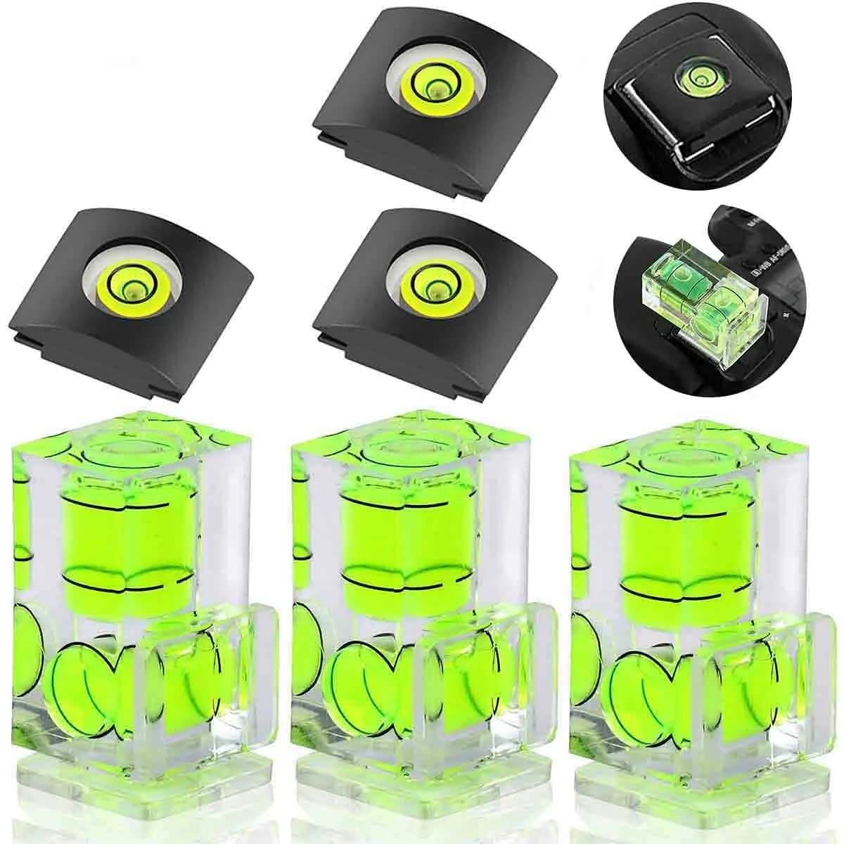 Carpro 6 Pack Camera Hot Shoe Level | 2 Axis Bubble Spirit Level for DSLR & Film Cameras — 1 Axi & 2 Axis