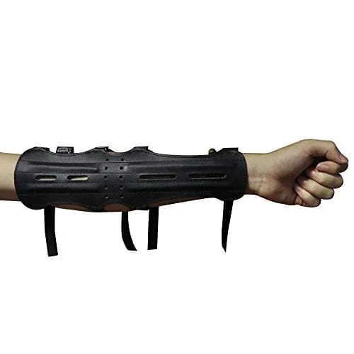 e5e10 Archery Leather Arm Guard Long 4 Straps 30cm (11.8in) | Protects Arms During Shooting thumbnail 2