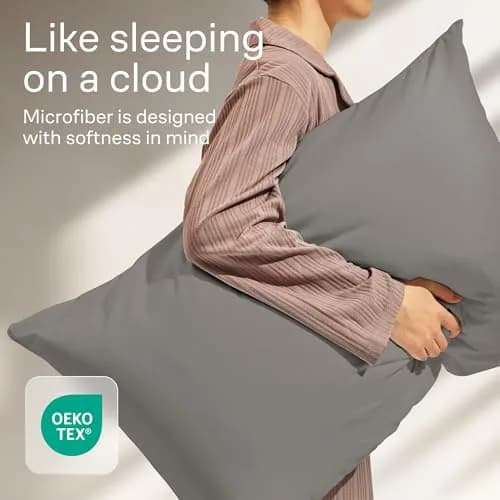 Niagara Sleep Solution Ultra Soft Pillow Protectors with Zipper - King Size - Set of 4 | Breathable Microfiber, Dust & Stain Protection thumbnail 4