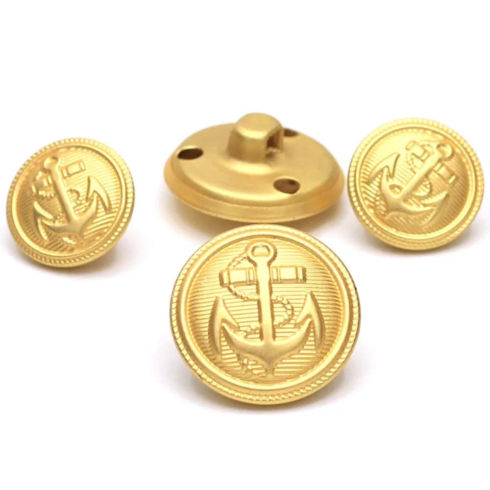 Enosea Gold Metal Blazer & Suit Buttons Set, 11 Pcs (20mm & 15mm) | Premium Sewing Buttons for Coats — Gold