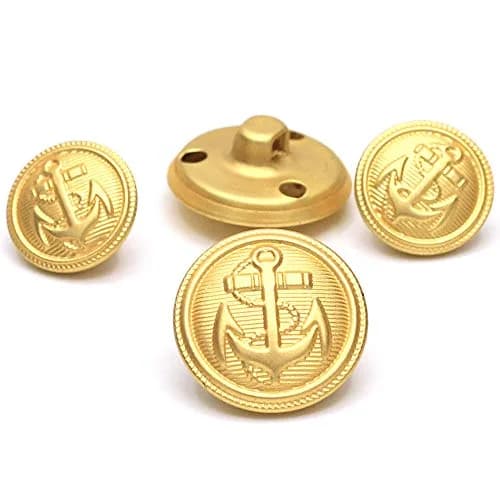 Enosea Gold Metal Blazer & Suit Buttons Set, 11 Pcs (20mm & 15mm) | Premium Sewing Buttons for Coats thumbnail 1