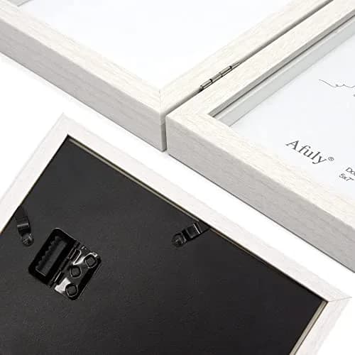 Afuly 5x7 Double Picture Frame White | Wall & Tabletop Display for Home & Office thumbnail 4