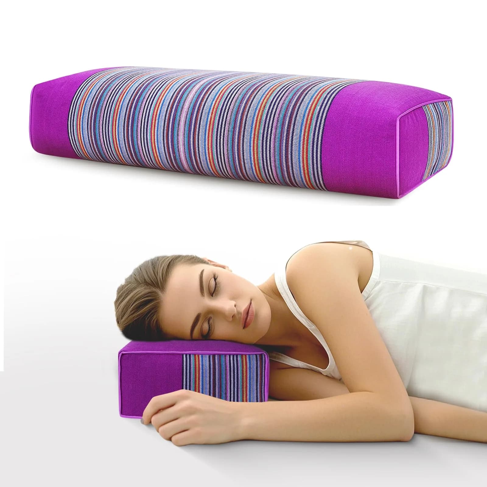 JOERRES Buckwheat Hull Pillow for Neck Pain Relief | Organic, Adjustable Support, 20x9 Inch