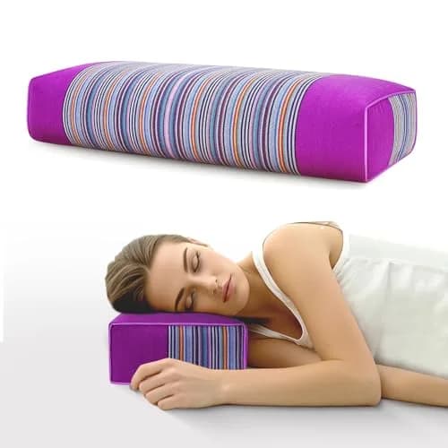 JOERRES Buckwheat Hull Pillow for Neck Pain Relief | Organic, Adjustable Support, 20x9 Inch thumbnail 1