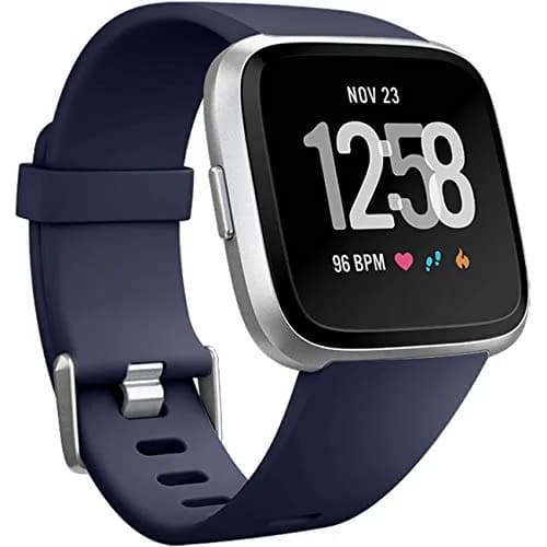 Wepro Sport Bands Compatible with Fitbit Versa 2, Versa Lite, Versa 1 Bands - Soft Silicone Replacement Strap for Women Men - Navy Blue, Small (5.5"-7.2") | Adjustable & Sweat-Resistant thumbnail 1