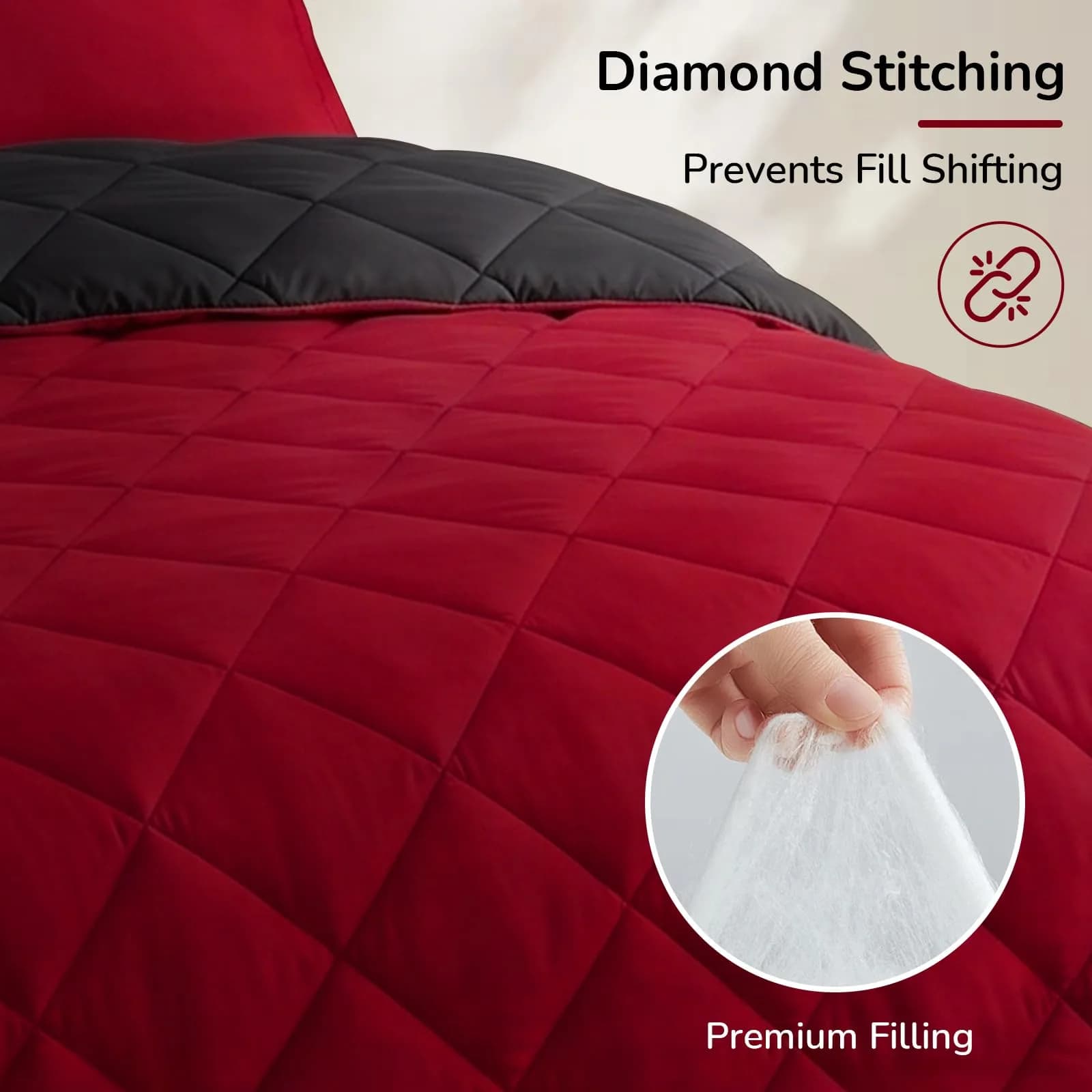 downluxe King Comforter Set Soft Reversible 3 Pieces | All-Season Microfiber Bedding thumbnail 5
