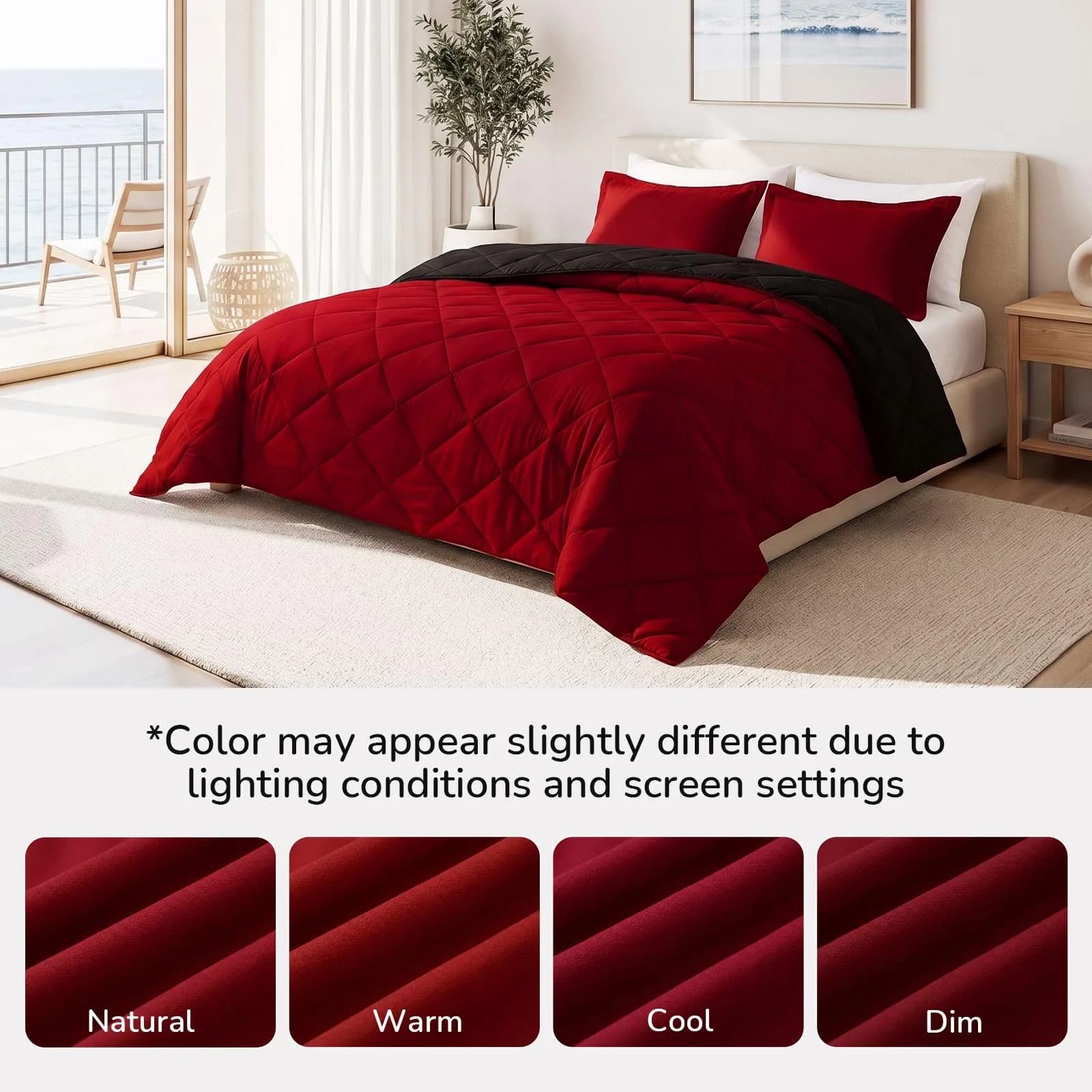 downluxe King Comforter Set Soft Reversible 3 Pieces | All-Season Microfiber Bedding thumbnail 8